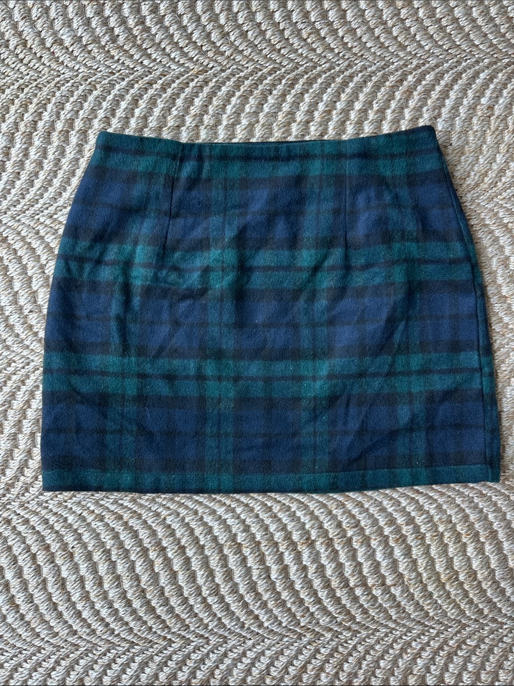 Plaid Skirt in Navy and Green